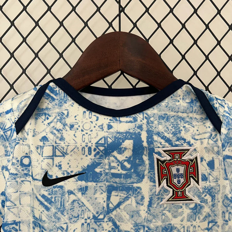 Body bebê Portugal Azul Away  - Euro 2024