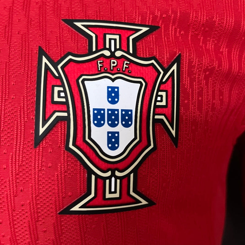 Camisola Portugal Vermelha Home Euro 2024 Player