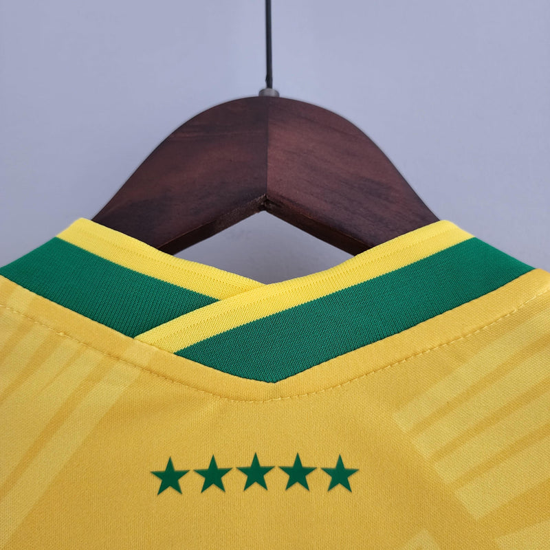 Camisola Feminina Seleção Brasil 2022/22 Amarelo Conceito