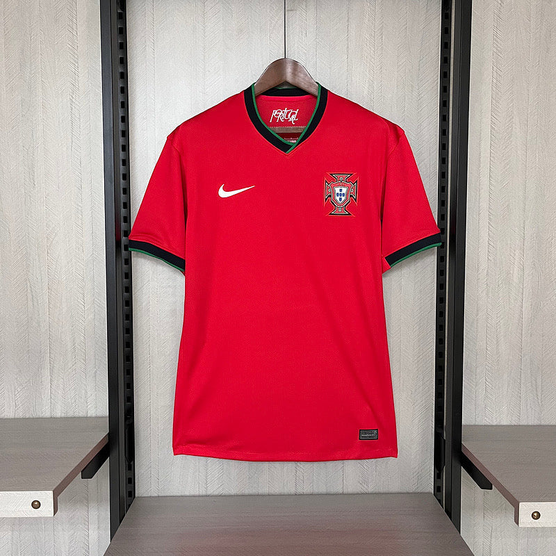 Camisola Portugal vermelha home Euro 2024