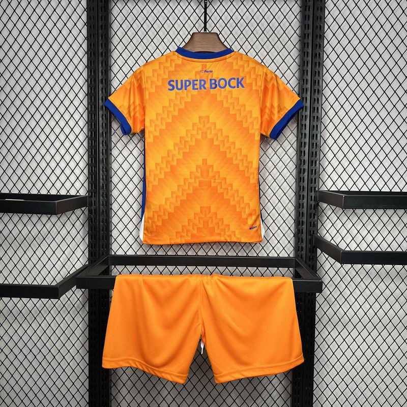 Conjunto infantil segundo equipamento laranja 2024/25